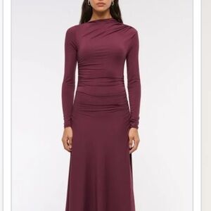 Abercrombie & Fitch Asymmetrical Plum Dress